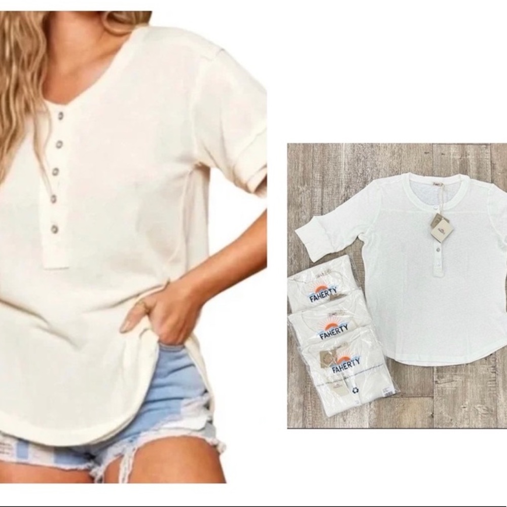 Faherty Allandria Henley. Firm price - Picture 3 of 16